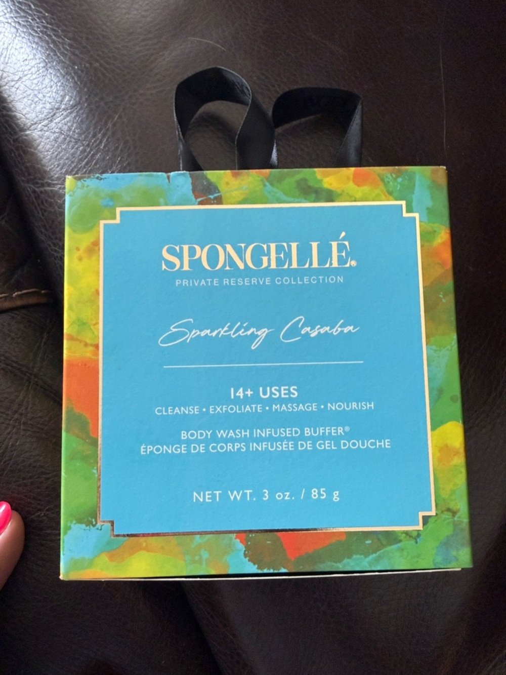 Spongellé Sparkling Casaba Body Wash Infused Buffer - Blue & Multicolor Box